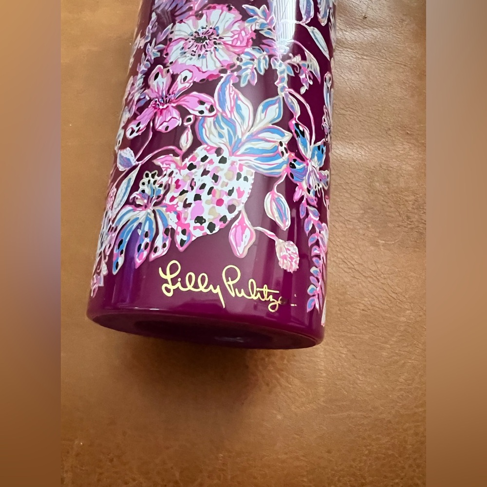 Lilly Pulitzer Tumble & Straw 24oz Amerena Cherry Tropical with a Twist EUC - Picture 2 of 4